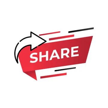 Share button icon vector for social media. Share icon button Vector illustrat Stock Illustration