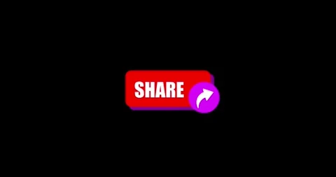 Share button share text reveal animation. Flat design social media share button Stock-Footage 335219724
