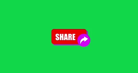 Share button share text reveal animation. Flat design social media share button Vídeo Stock 335219726