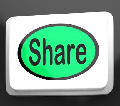Share button shows sharing webpage or picture online Stockillustratie