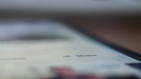 Share Button In a Social Network website Stock Footage 234782633