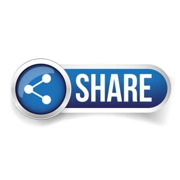 Share button vector blue Stock Illustration