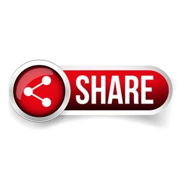 Share button vector red Stock Illustration