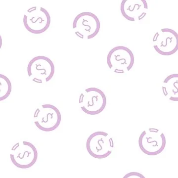 Share of cashback from purchase glyph vector seamless pattern Illustrazione stock