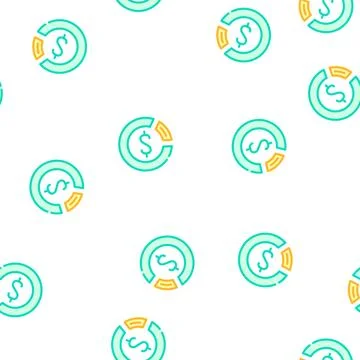Share of cashback from purchase vector seamless pattern Illustrazione stock