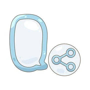 Share chat bubble Иллюстрация