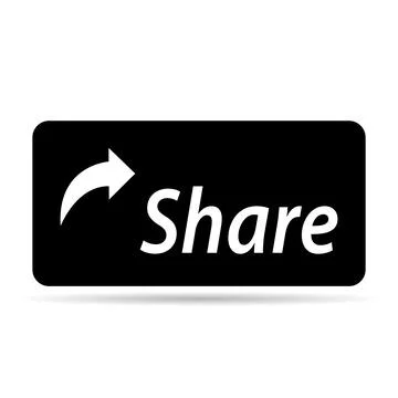 Share click button icon, modern web sign, internet vector illustration Illustrazione stock