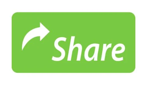 Share click button internet icon isolated. Vector illustration banner Illustrazione stock