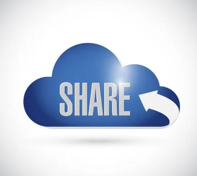 Share cloud illustration design Illustrazione stock