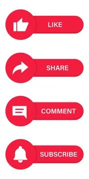 Like share comment subscribe vector design Stock Illustration