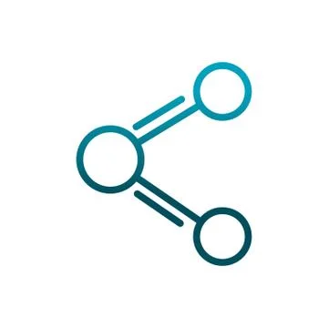 Share content data communications gradient line Illustrazione stock