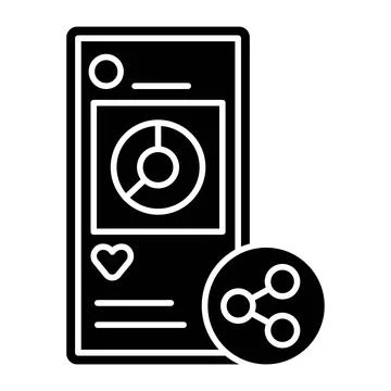 Share Content Glyph Icon Stock Illustration