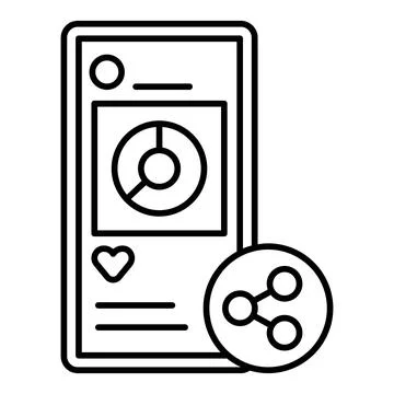 Share Content Line Icon Stock Illustration