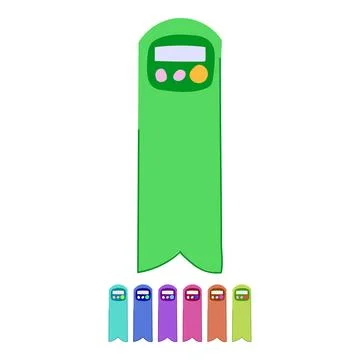 Share digital bookmark vector cartoon graphic 스톡 일러스트