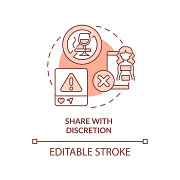 Share with discretion red concept icon イラスト素材