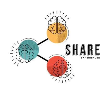 Share experiences line art concept illustration イラスト素材