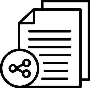 Share File Line Icon Design Stock Illustration