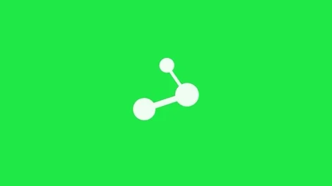 Share Flat Icon Symbol Animation Green Screen Stock-Footage 303110782