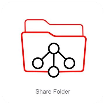 Share Folder and Folder icon concept Stock Illustration