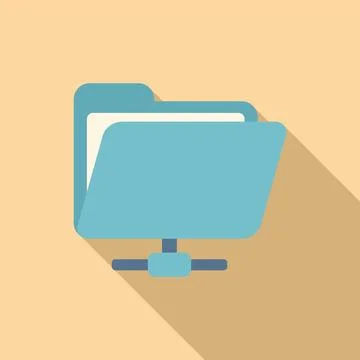 Share folder icon flat vector. Button web Stock Illustration
