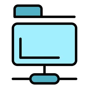 Share folder internet icon vector flat Stock Illustration