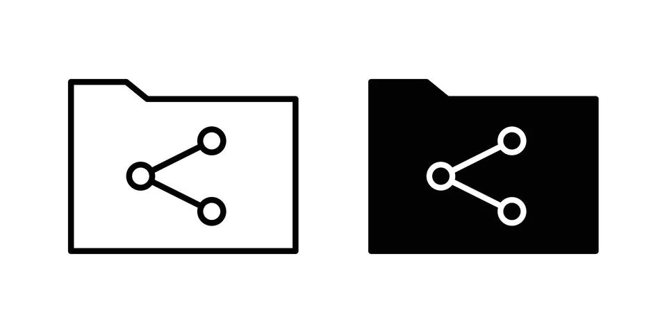 Share folder line icon graphic design. web icons vectors Stock Illustration