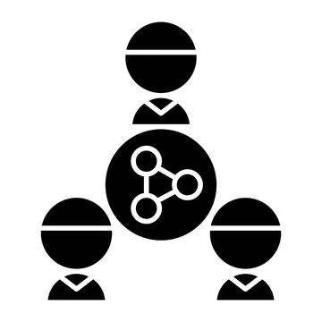 Share Group Glyph Icon Stock Illustration