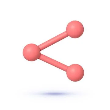 Share icon 3d, great design for any purposes. Vector abstract design element Stock Illustration