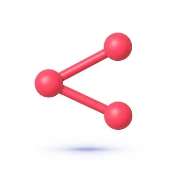 Share icon 3d, great design for any purposes. Vector abstract design element Stock Illustration