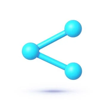 Share icon 3d, great design for any purposes. Vector abstract design element Stock Illustration