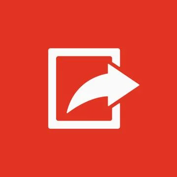 The share icon. Action symbol. Flat Stock Illustration