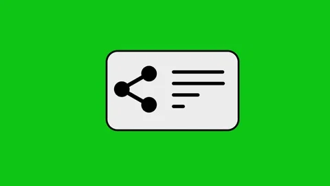 Share icon animation with text lines and checkmark appearing on white box a.. Stock Footage 346496710