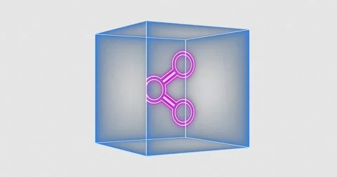 Share Icon Box 01-alpha Stock Footage 233893432