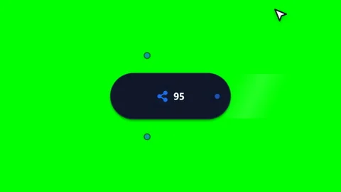 Share icon burst bottom Green Screen Lower Third 스톡 동영상 345222611