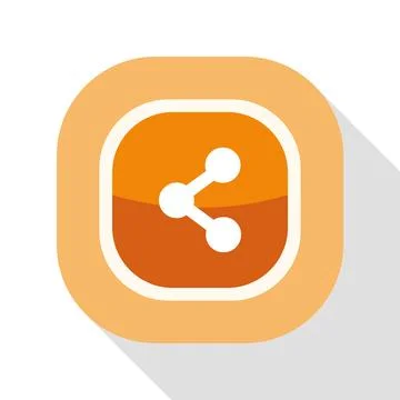 Share icon button representing communication and network Stock Illustration