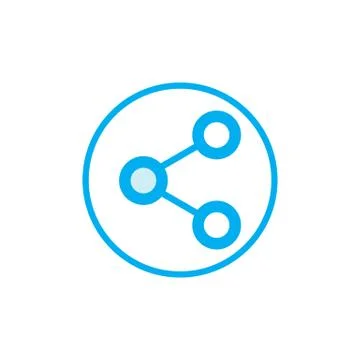 Share icon. Connection vector sign. Vector illustration. Flat design style. Stock Illustration