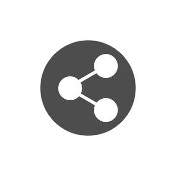 Share icon. Connection vector sign. Vector illustration. Flat design style. Illustrazione stock