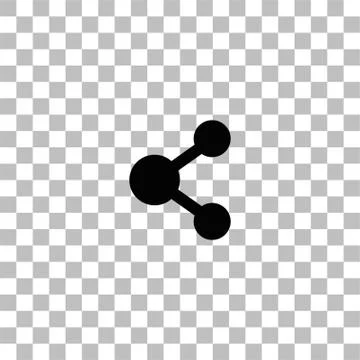 Share icon flat Stock Illustration