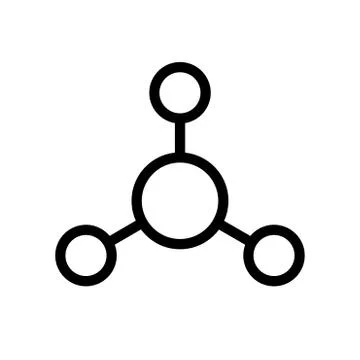 Share icon in flat style. Connect line symbol Stock Illustration