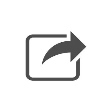 Share icon. Forward Icon. Vector illustration, flat design. Stock Illustration