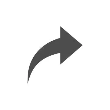 Share icon. Forward Icon. Vector illustration, flat design. Stock Illustration