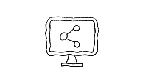 Share icon in hand draw style. Motion graphics Stock Footage 151565642