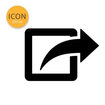 Share icon isolated flat style. Stock Illustration