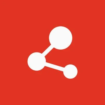 The share icon. Network symbol. Flat Stock Illustration