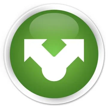 Share icon premium soft green round button Stock Illustration