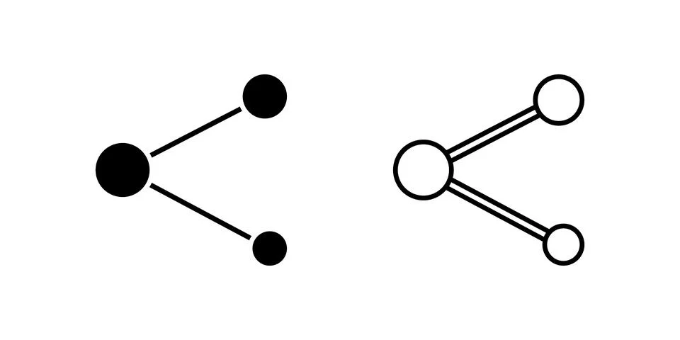 Share icon set for content sharing, networking, or communication. Illustrazione stock