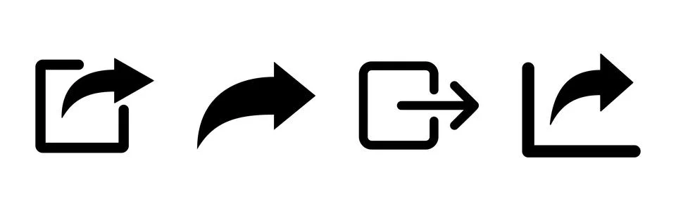 Share icon set. Sharing vector icon Stock Illustration