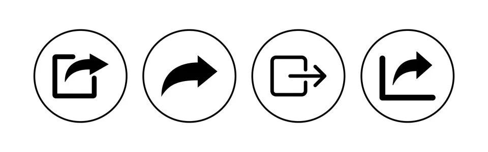 Share icon set. Sharing vector icon Stock-Illustration