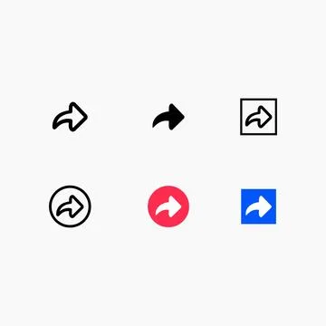 Share Icon Set Vector Illustration Stock-Illustration