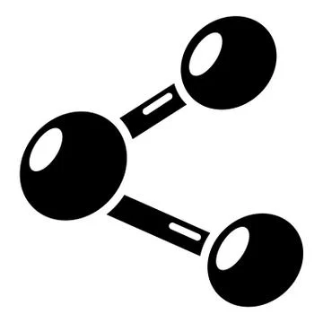 Share icon, simple black style Stock Illustration